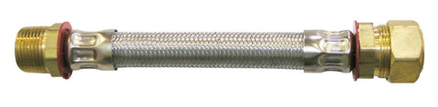 Ace 7/8 in. Compression x 3/4 in. Dia. MIP Stainless Steel Water Heater Supply Line 18 in.