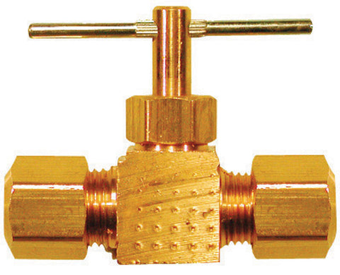 Ace 1/4 in. Dia. x 1/4 in. Dia. Brass Straight Needle Valve