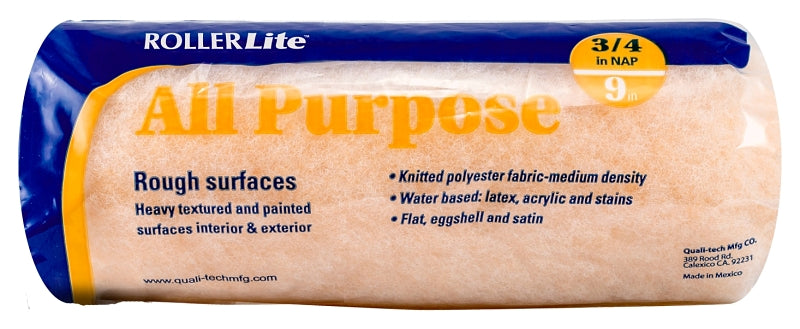 Regular Roler Cover RollerLite All Purpose 9AP075 Roller Cover, 3/4 in Thick Nap, 9 in L ...