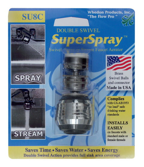 Whedon Super Spray Faucet Aerator 15/16 in. x 55/64 in. - 27 Chrome Black