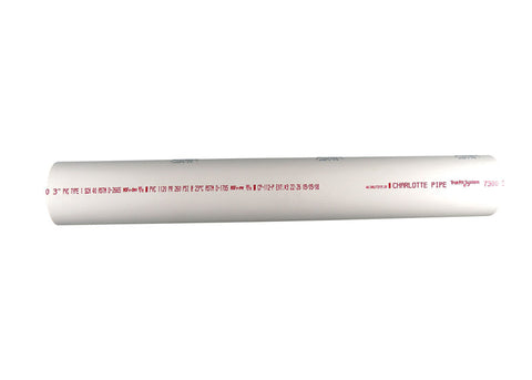 Charlotte Pipe Solid Pipe 1 in. Dia. x 2 ft. L Plain End Schedule 40