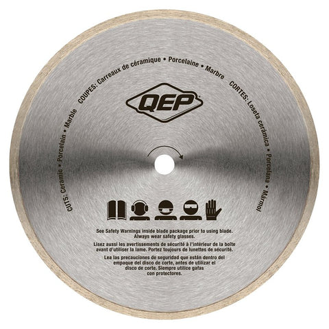 QEP Gold 6-1003Q Blade, 10 in Dia, 5/8 in Arbor, Continuous Rim
