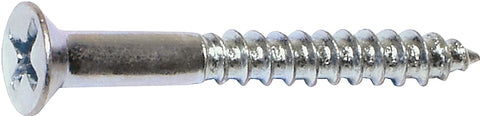 Midwest Fastener 02557 Screw, 100 PK, #8 Thread, 1-1/4 in L, Coarse Thread, Flat Head, Phillips Drive, Steel