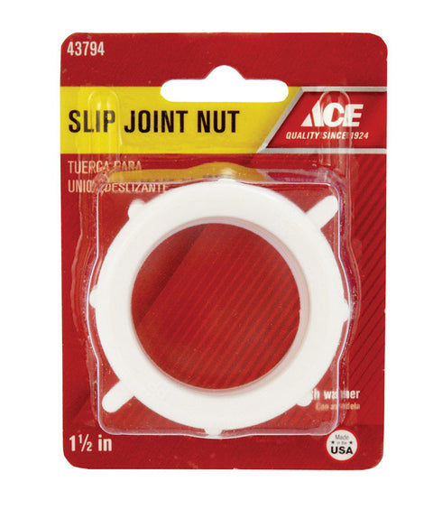 Ace Plastic Slip Joint Nut and Washer