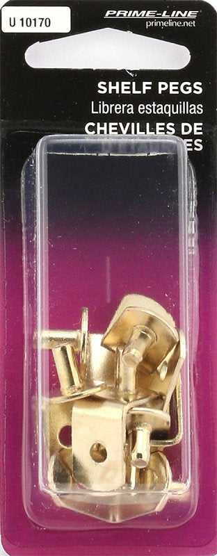 Prime-Line 528-5663 Shelf Support Peg, 20 lb, Metal, Pack of 6