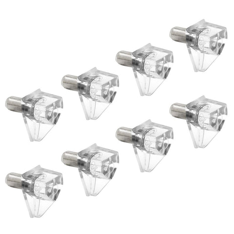 Prime-Line 959-8814 Shelf Support Peg 15 lb, Metal/Plastic, Clear, Pack of 6
