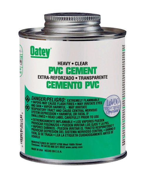 Oatey Heavy Duty Clear PVC Cement 32 oz.
