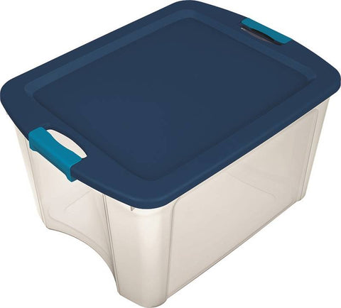 Sterilite 14469606 Heavy Duty Latch and Carry Tote, 18 gal