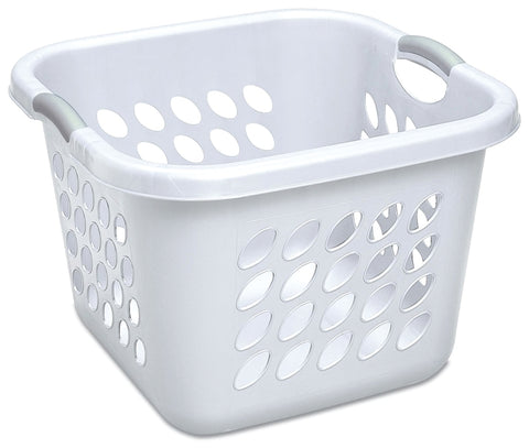 Sterilite 12178006 Series Laundry Basket, 1.5 bu Capacity, White, 1-Compartment, Pack of 6