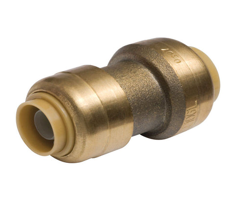 SharkBite Push to Connect 3/8 in. PTC X 1/2 in. D PTC Brass Reducing Coupling