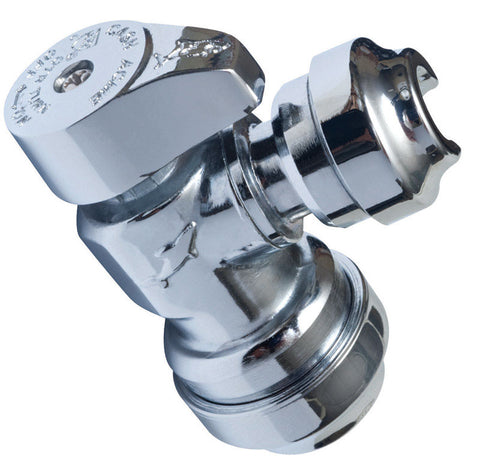 SharkBite 1/2 in. x 1/4 in. Stop Valve Angle Brass