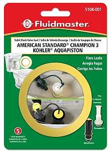 Flush Valve Shell Fluidmaster 510K-001-P10 Toilet Flush Valve Seal, For: American Standa ...