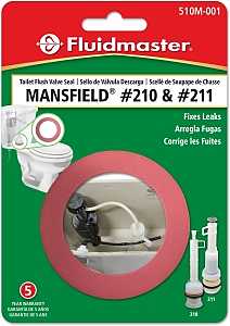 Flush Valve Shell Fluidmaster 510M-001-P10 Toilet Flush Valve Seal, For: Mansfield #210 ...