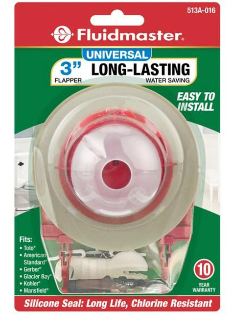 Fluidmaster 513A-050-P4 Universal Flapper, For: American Standard, Kohler, Gerber, Toto Toilets