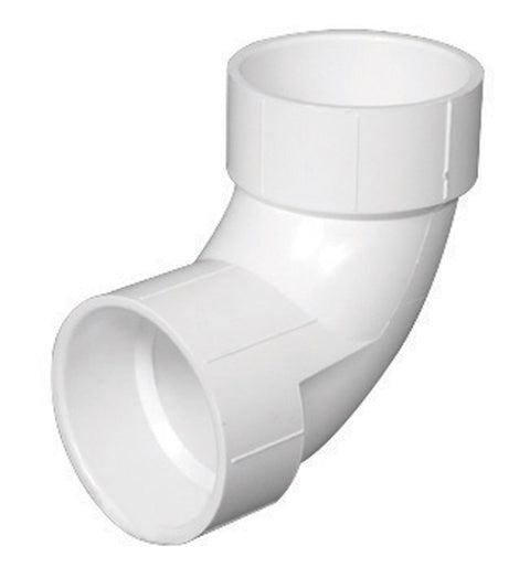 Charlotte Pipe Schedule 40 4 in. Dia. x 4 in. Dia. Hub To Hub 90 deg. PVC Elbow