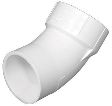 Charlotte Pipe Schedule 40 4 in. Dia. x 4 in. Dia. Spigot To Hub 45 deg. PVC Street Elbow