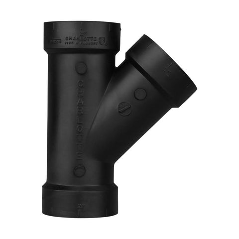 Charlotte Pipe 2 in. Hub X 2 in. D Hub ABS Wye