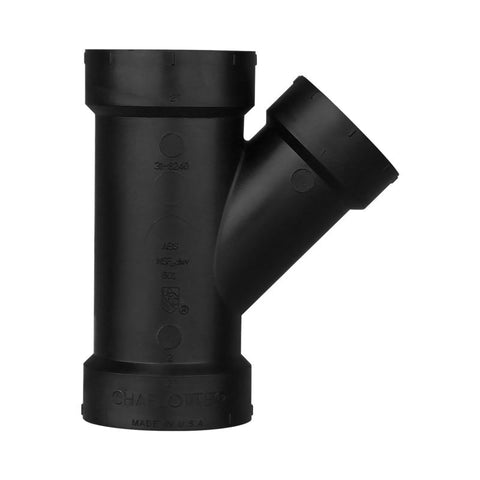 Charlotte Pipe 2 in. Hub X 1-1/2 in. D Hub ABS Wye