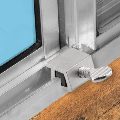 Prime-Line U 10551 Sliding Window Lock, 7/16 in L x 1/4 in W Backplate, Aluminum, Mill