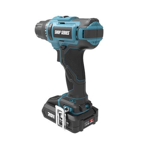 ShopSeries SS2388K Drill/Driver with Project Kit, Battery Included, 20 V, 2 Ah, 3/8 in Chuck