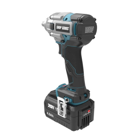 ShopSeries SS2407 Impact Wrench, Battery Included, 4 Ah, 0 to 1200, 3300, 4000 bpm IPM, 900, 2400, 3000 rpm Speed
