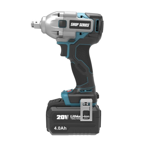 ShopSeries SS2407 Impact Wrench, Battery Included, 4 Ah, 0 to 1200, 3300, 4000 bpm IPM, 900, 2400, 3000 rpm Speed