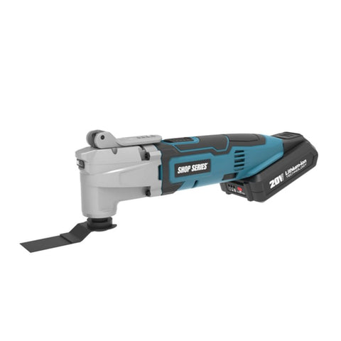 ShopSeries SS2818 Cordless Oscillating Tool, Battery Included, 20 V, 2 Ah, 5000 to 20,000 opm, 1-1/8, 1-3/8 in Blade