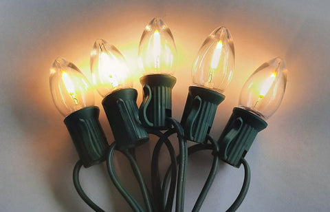 Santas Forest 25718 LED Filament Retro Light Set, 25-Lamp, LED, Clear, 25000 hr Average Life, 17 ft L