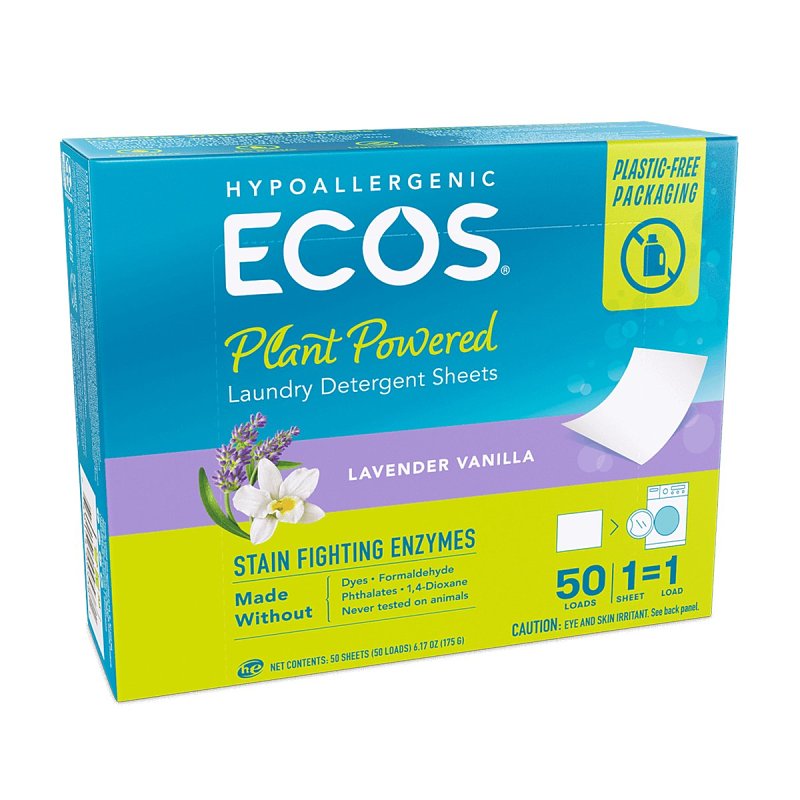 Ecos 9538/10 Laundry Detergent, 50, Sheet, Lavender Vanilla – Shell ...