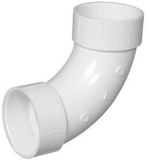 Charlotte Pipe Schedule 40 2 in. Hub x 2 in. Dia. Hub 90 deg. PVC Long Sweep Elbow