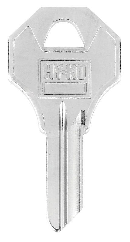 Hy-Ko 11010Y10 Key Blank, Brass, Nickel-Plated, For: Yale Y10 Locks, Pack of 10