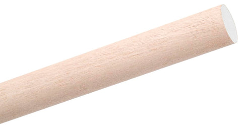 Waddell 6408UB Dowel Rod, 1/2 in Dia, 48 in L, Aspen Wood, Pack of 20