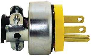 Eaton Wiring Devices WD2867 Electrical Plug, Straight Body, 1/4 to 5/8 in, 2-Pole, 15 A, 125 V, NEMA: NEMA 5-15, Pack of 10
