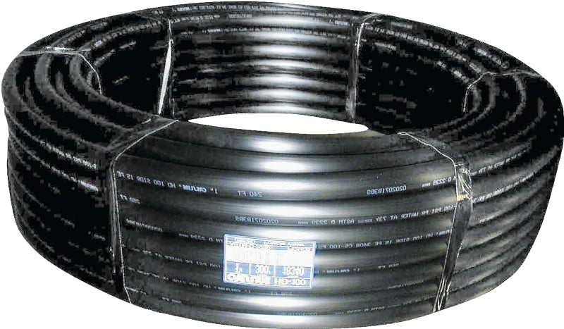 Cresline 18115 Pipe Tubing, 1 in, Plastic, Black, 100 ft L, 160 psi Pr ...
