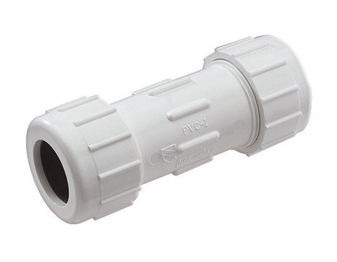 King Brothers Inc. 3/4 in. Dia. x 3/4 in. Dia. PVC Lead-Free Compression Coupling
