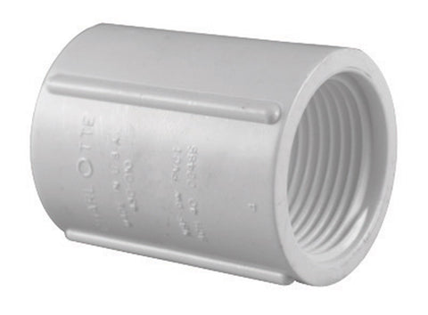 Charlotte Pipe 3/4 in. Dia. x 3/4 in. Dia. FPT To FPT Schedule 40 PVC Coupling