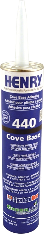 Henry 12105 Cove Base Adhesive, Beige, 11 oz Cartridge