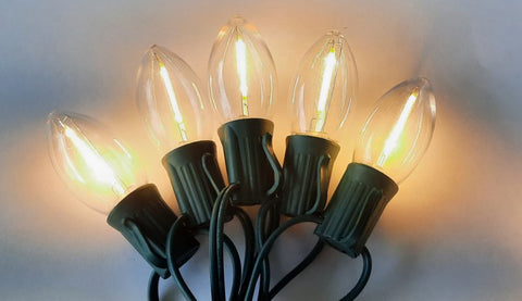 Santas Forest 26918 LED Filament Retro Light Set, 25-Lamp, LED, Clear, 25000 hr Average Life, 17 ft L