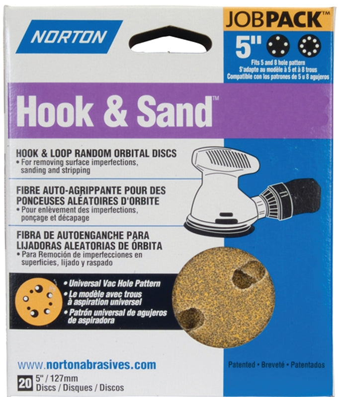 Norton 49212 Sanding Disc, 5 in Dia, Coated, P150 Grit, Fine, Aluminum ...