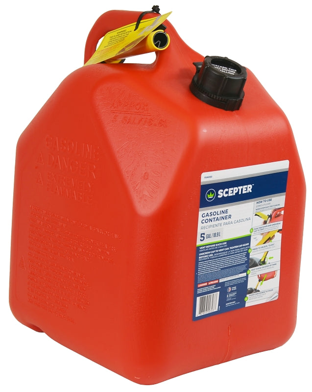 Scepter Flo n' go FG4G511 Gas Can, 5 gal Capacity, Polypropylene, Red ...