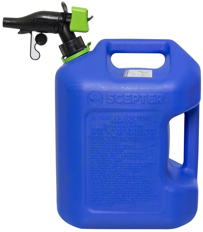 Scepter SmartControl FSCK571 Fuel Can, 5 gal, Polypropylene, Blue