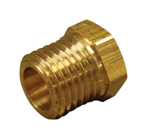 JMF 1 in. Dia. x 3/8 in. Dia. MPT To FPT Yellow Brass Hex Bushing