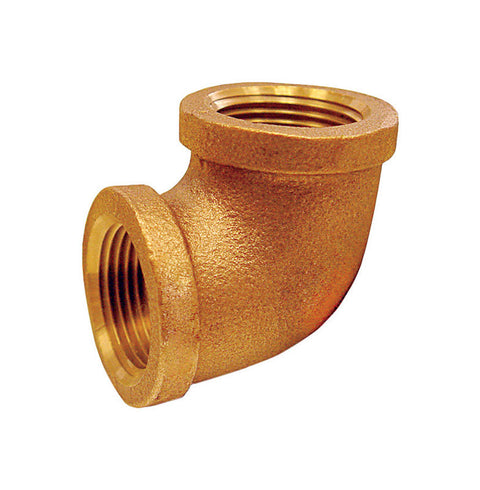 JMF 1 in. Dia. x 1 in. Dia. FPT To FPT To Threaded Red Brass Elbow
