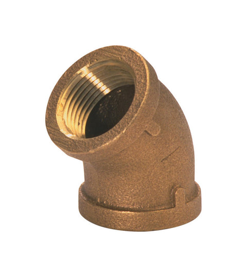 JMF 1 in. Dia. x 1 in. Dia. FPT To FPT To Threaded Red Brass Elbow