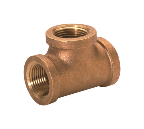 JMF 1 in. Dia. x 1 in. Dia. x 1 in. Dia. FPT To FPT To FPT Red Brass Tee