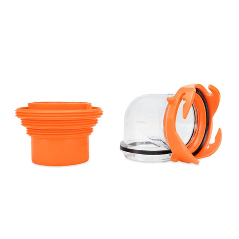 Camco USA RhinoFLEX 39736 Elbow Fitting with Adapter, Clear/Orange