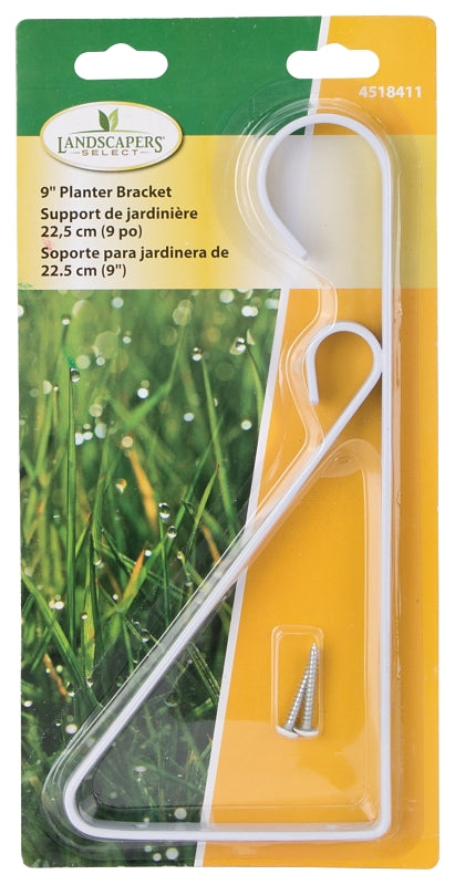 l bracket for hanging plants Mintcraft GB0373L White Hanging Plant Bracket 9 In