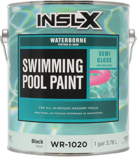 Insl-X WR102009201 Swimming Pool Paint, Acrylic, Semi-Gloss, Black, 1 gal Can, Pack of 2