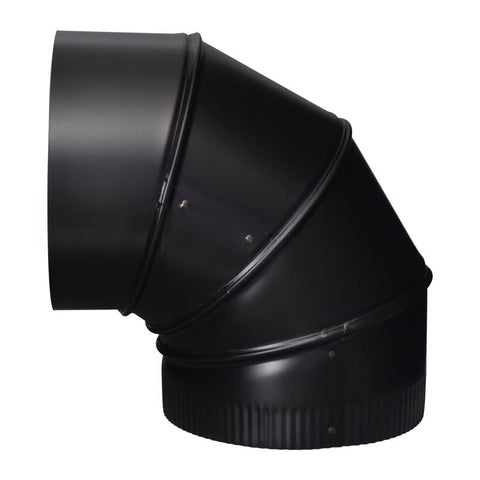 Imperial 8 in. D X 8 in. D Adjustable 90 deg Galvanized Steel Stove Pipe Elbow, Pack of 4
