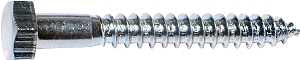 Midwest Fastener 01289 Lag Screw, 1/4 in Thread, 2 in OAL, Zinc